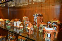 Collection of Cottage Ware Pottery, Cheese Dishes, Toast Rack, Egg Cups, Teapots, etc.