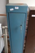 Blue Metal Gun Cabinet with Two Locks