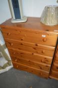 Pine Five Height Chest of Drawers