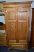 Pine Double Door Wardrobe