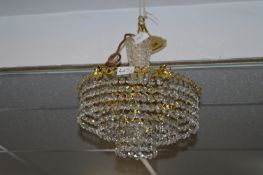 Hull Lighting Vintage Crystal Droplet Three Tier Chandelier