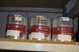Six Tins of Dulux Trade Weathershield Undercoat, Gloss and Satin
