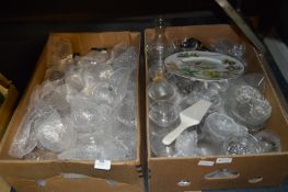 Two Boxes of Glassware and Sundae Dishes
