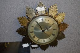 Metamec Quartz Sunburst Wall Clock