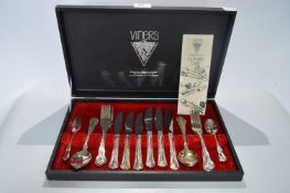 Cased Viners Silver Plated Cutlery Service