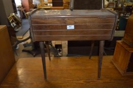 Stained Beech Sewing Box Table