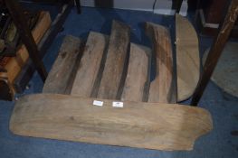 Seven Wood Half Ships Models