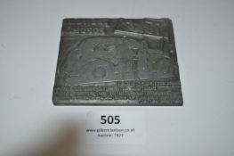 Printing Plate Advertising the Ford Popular