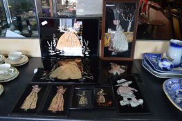 Collection of Silver Foil on Glass Pictures