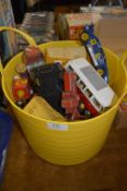 Tub of Play Worn Diecast Vehicles; Matchbox, Tonka, etc.