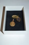 9cT Gold Small Locket and St Christopher Approx 2.6g