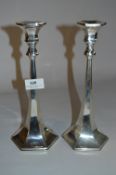 Pair of Tall Hallmarked Silver Candlesticks 
