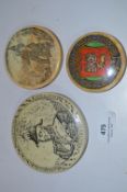 Three Victorian Pot Lids