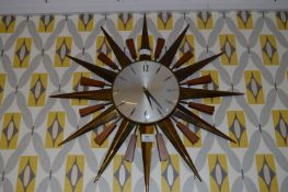 Metamec Sunburst Wall Clock