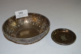 Hallmarked Silver Pierced Bonbon Dish 