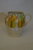 Clarice Cliff Newport Pottery Jug with Leaf & Floral Decoration