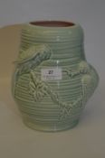 Clarice Cliff Newport Pottery Green Vase 