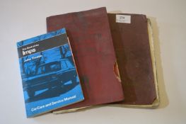 Vintage Car Manuals; Daimler, Lanchester and Imps