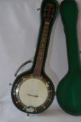 Wellton Germany Banjo in a Case