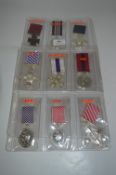 Nine Various Rare Medals