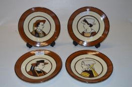 Set of Four Quimper Plates