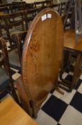 Oval Oak Folding Occasional Table