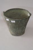 Japanese Embossed Copper Rice Bucket