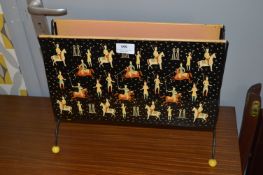 1950s Metal Magazine Rack