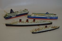 Four Diecast Ferries Including Two P&O Models