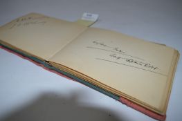 Autograph Album Including Douglas Bader, Harold Abrahams, Various Tennis Players, Stuart Granger,