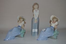 Collection of Three Nao Lladro Figurines 