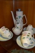 Staffordshire Ferona Leaf Patterned Part Tea Set