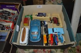 Box Containing Loose Days Gone Diecast Vehicles and a Porsche 356b Coupe