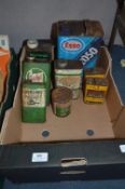 Motoring Tins of Girling, Castrol, Esso and Lockheed