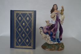 Franklin Mint Limited Edition Emily Bronte's Catherine Figurine with Book
