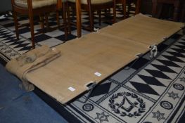 1950s Folding Canvas Camp Bed