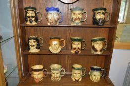 Collection of Twelve Kingston Pottery Character Jugs 