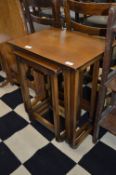 Oak Topped Nest of Three Tables
