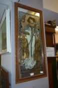 Framed Mucha Mirror 