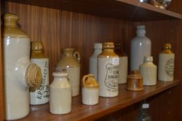 Collection of Stoneware Ginger Beer Bottles, Jug and a Hot Water Bottle