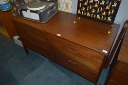 1960/70s Afromosia Furniture African Hardwood Six Drawer Side Cabinet