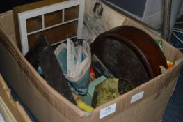 Box Containing Viewmaster, Wooden Ball, Toffee Tin, Doorknobs, etc.