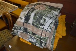 1950/60s Printed Cotton and Hessian Curtain Materials