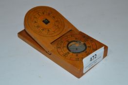 Chinese Wooden Compass Sundial