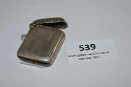 Hallmarked Silver Vesta Case Approximately 14g