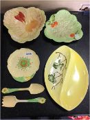 Carltonware Pottery and a Royal Winton Bowl