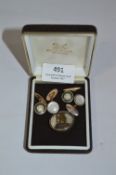 WWI Sweetheart Brooch and Two Pairs of Cufflinks