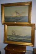 Pair of Gilt Framed Watercolours 