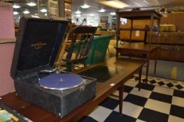 Long Teak Coffee Table and Two Matching Side Tables