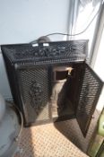 Fretted Cast Iron Stove with Two Doors